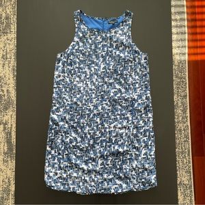 DALIA blue, black, and white shift dress | Womens US Size 4 | Ready to Ship